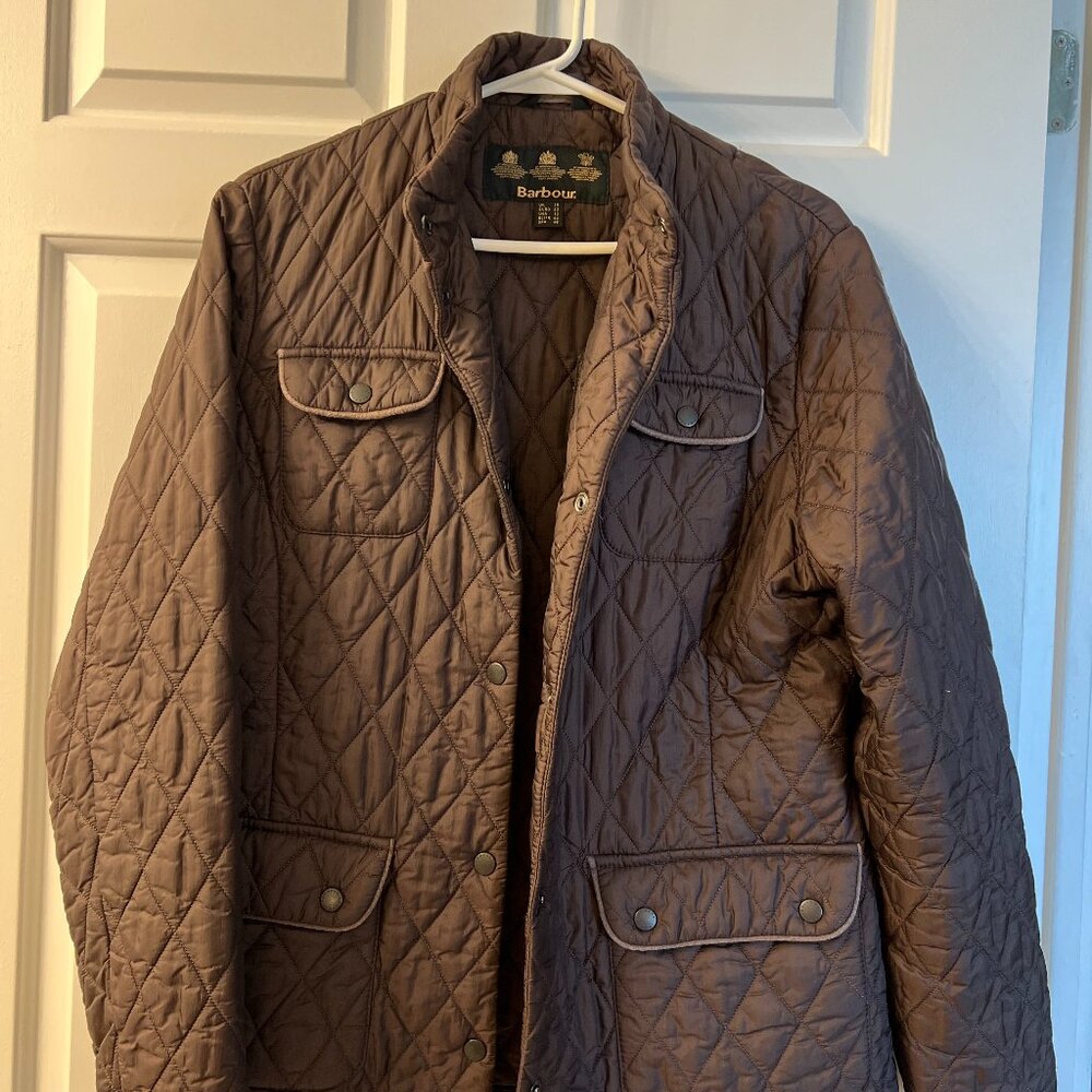 SOLD -Barbour quilted brown jacket (ladies)